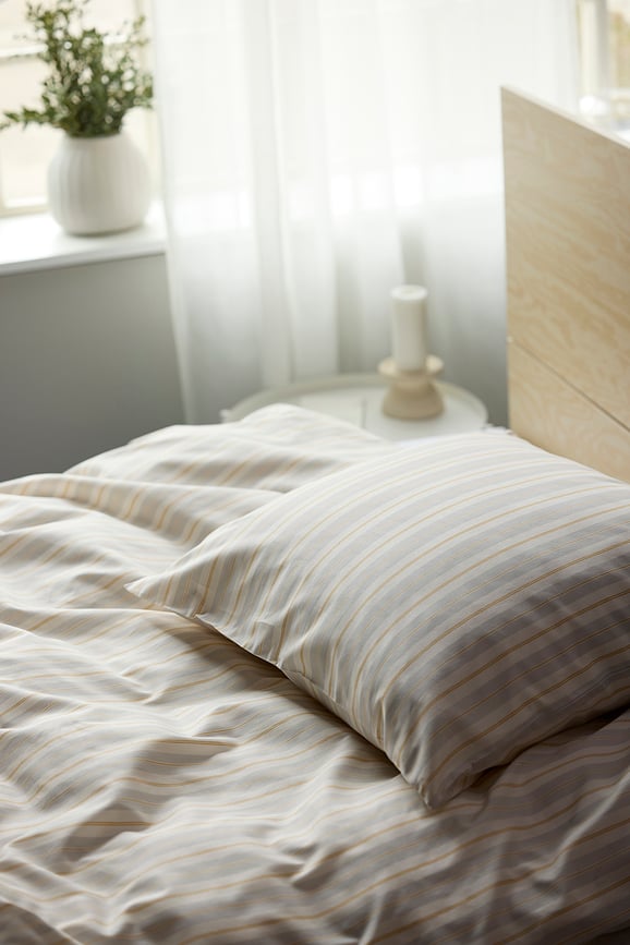 Funda Nórdica Flow, gris, 140 x 220 cm, con funda de almohada 60 x 63 cm, cierre de cremallera