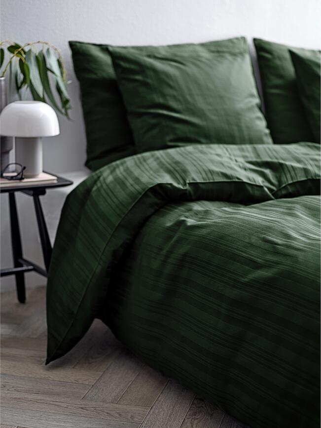 Funda Nórdica Noble, 140 x 200 cm, verde botella, con funda de almohada 60 x 63 cm