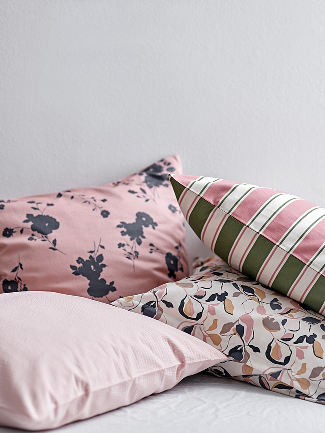 Funda Nórdica Rose, 135 x 200 cm, rosa, con funda de almohada 80 x 80 cm