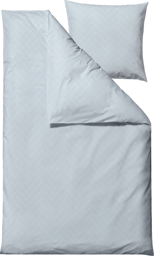 Funda Nórdica Tiles, 140 x 220 cm, azul claro, con funda de almohada 60 x 63 cm