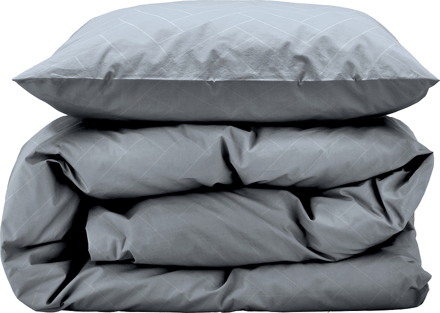 Funda Nórdica Tiles, 140 x 220 cm, azul claro, con funda de almohada 60 x 63 cm