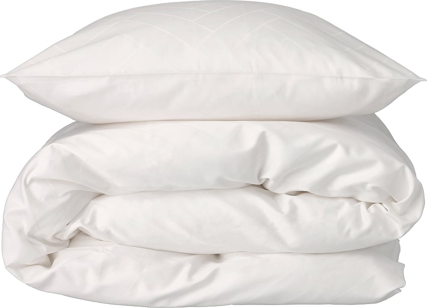 Funda Nórdica Tiles, 135 x 200 cm, blanca, con funda de almohada 80 x 80 cm