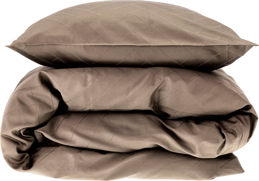 Funda Nórdica Tiles, 140 x 220 cm, taupe, con funda de almohada 60 x 63 cm