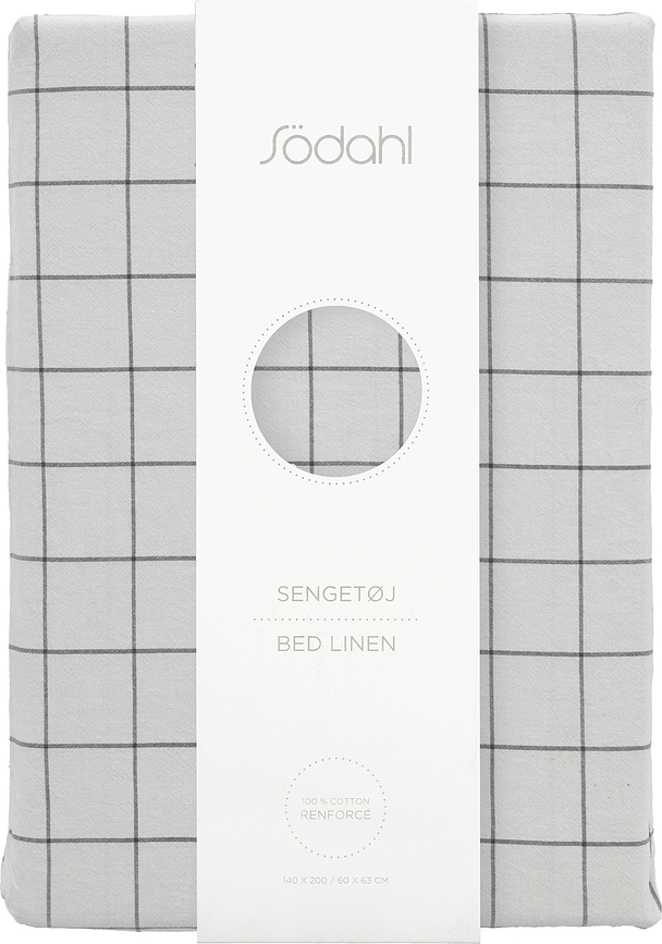 Funda Nórdica Vista, 140 x 200 cm, gris, cierre de cremallera, con funda de almohada 60 x 63 cm