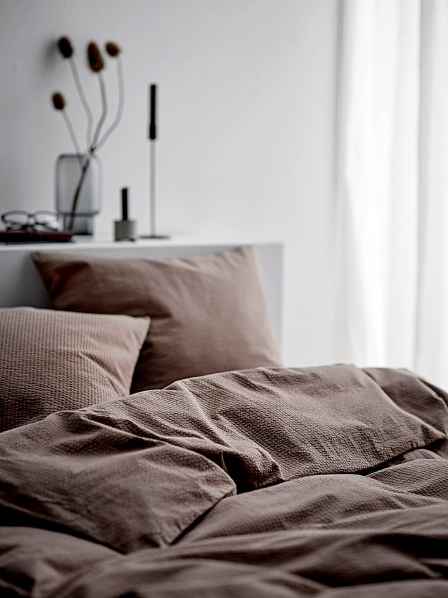 Funda Nórdica Wave, 135 x 200 cm, topo, con funda de almohada 80 x 80 cm