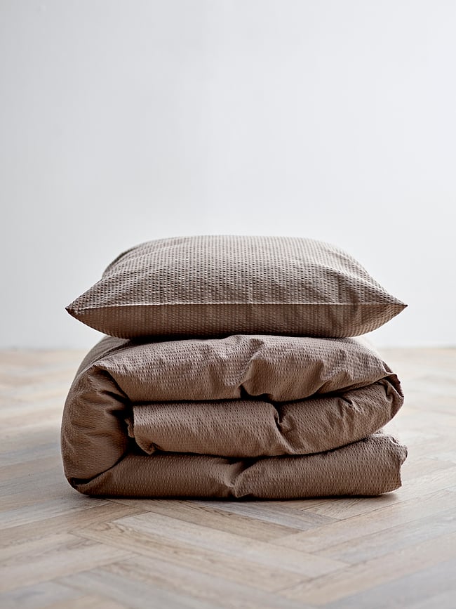 Funda Nórdica Wave, 135 x 200 cm, topo, con funda de almohada 80 x 80 cm