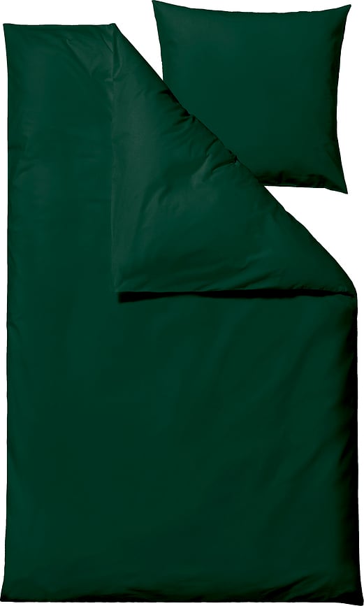 Funda Nórdica Whisper, 140 x 220 cm, verde botella, cierre de cremallera, con funda de almohada 60 x 63 cm