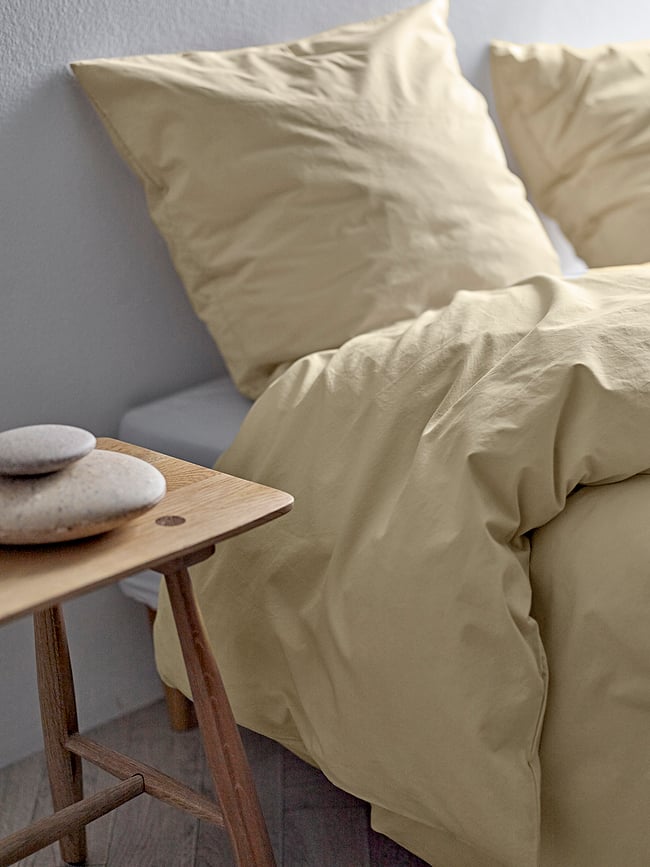 Funda Nórdica Whisper, 140 x 200 cm, amarilla, con funda de almohada 60 x 63 cm, cierre de cremallera