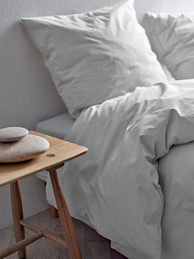 Juego de Funda Nórdica Whisper, 140 x 200 cm, blanca, con funda de almohada 60 x 63 cm, cierre de cremallera