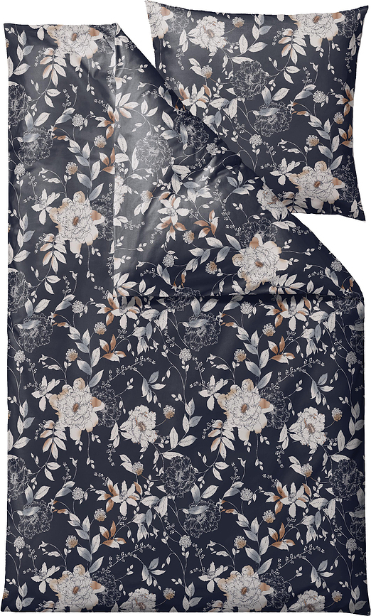 Garden Bloom Posteljnina, indigo