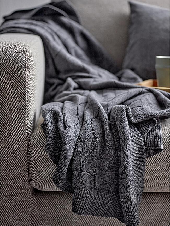 Gentle Plaid 130 x 170 cm, gris foncé