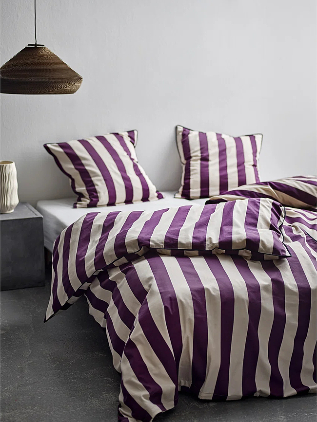 Gultas veļa Ray Linen 140 x 220 cm, violeta, ar spilvendrānu 60 x 63 cm