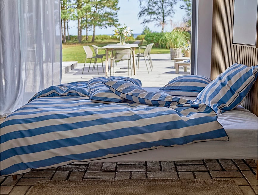 Gultas veļa Ray Linen 140 x 220 cm, zila, ar spilvendrānu 60 x 63 cm