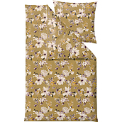 History Bloom Bettwäsche 135 x 200 cm goldfarben mit Kissenbezug 80 x 80 cm
