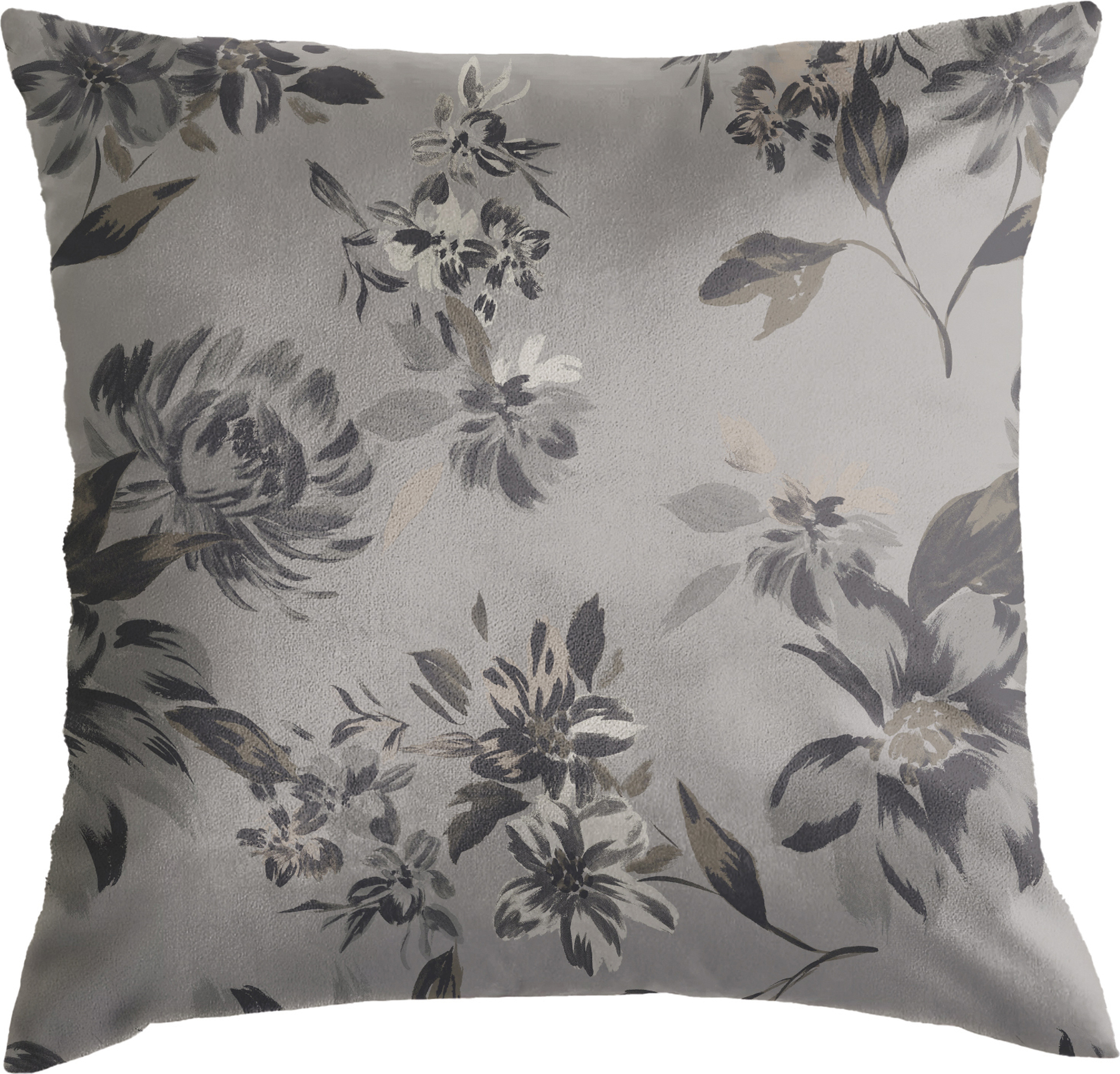 History Bloom Dekoratives Kissen 50 x 50 cm grau