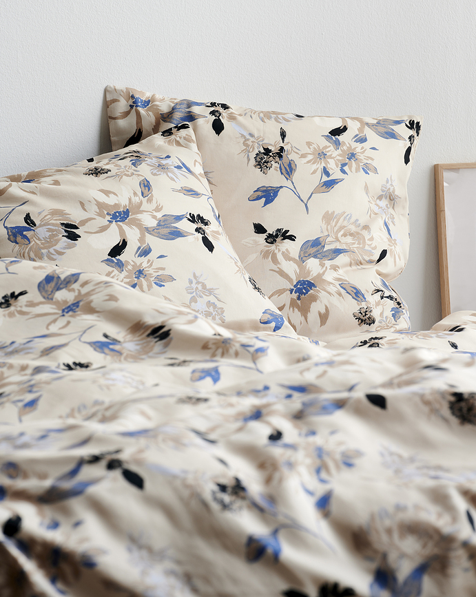 History Bloom Parure de Lit 135 x 200 cm, beige, avec taie d'oreiller 80 x 80 cm