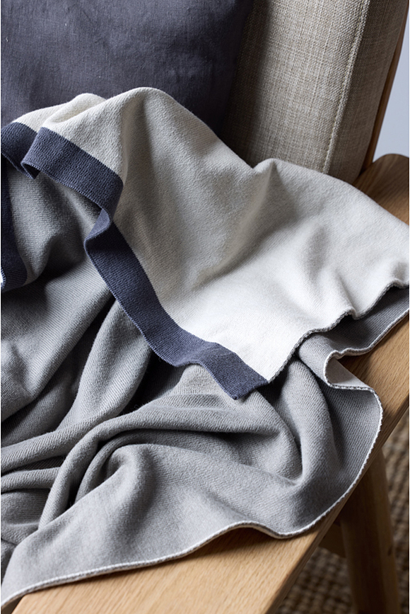 Impression Plaid 130 x 170 cm, marron-beige