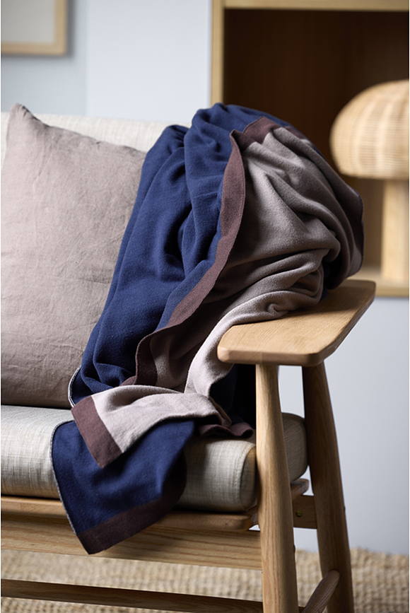 Impression Plaid 130 x 170 cm, marron-beige