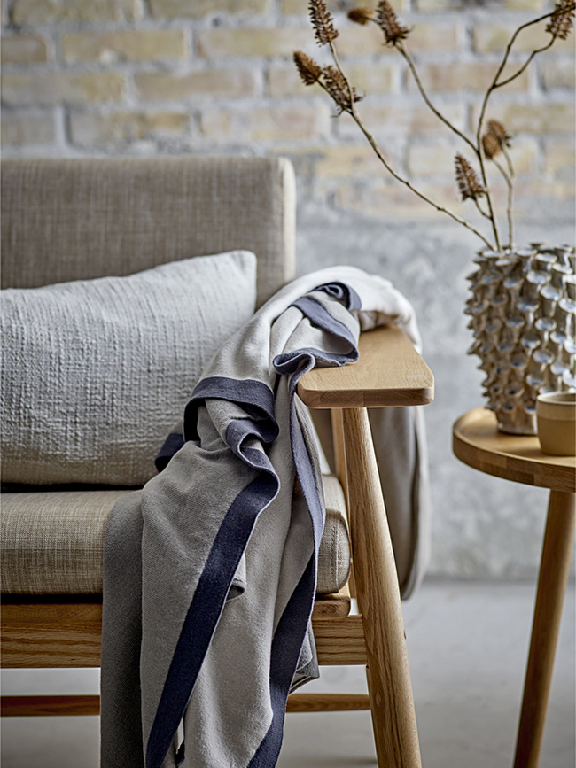 Impression Plaid 130 x 170 cm, marron-beige