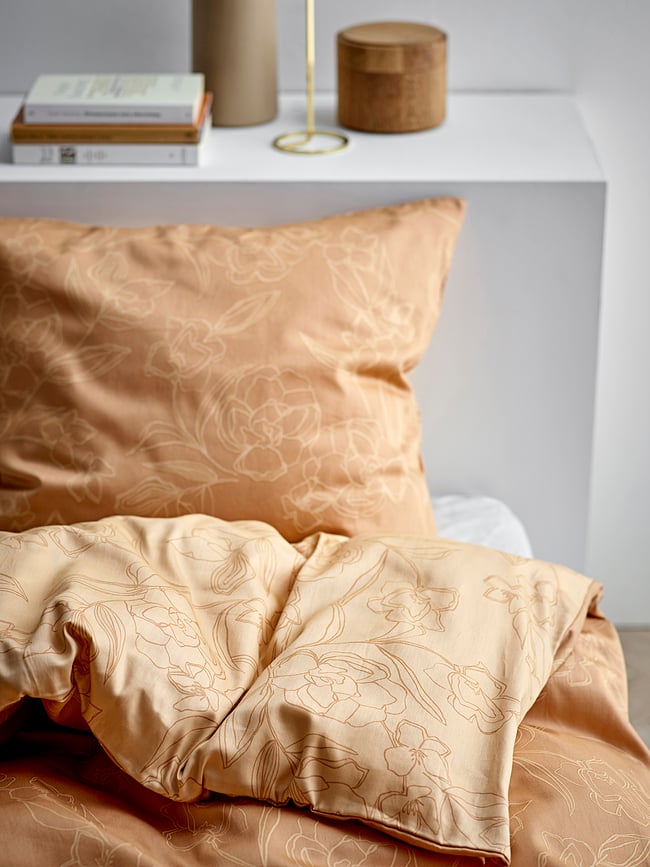 Infinity Posteljina 135 x 200 cm karamel s jastučnicom 80 x 80 cm