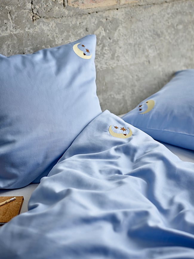 Funda Nórdica Bonne Nuit, 140 x 200 cm, azul, con cremallera, incluye 1 funda de almohada 60 x 63 cm