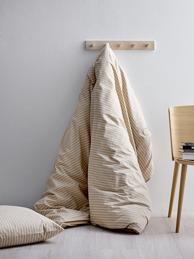 Funda Nórdica Graphic, 135 x 200 cm, crema, con funda de almohada 80 x 80 cm