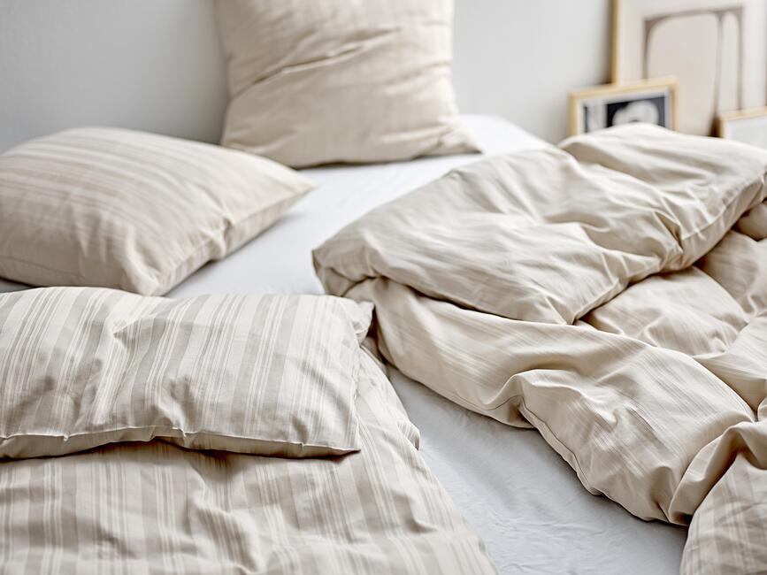 Funda Nórdica Noble, 140 x 200 cm, beige, con funda de almohada 60 x 63 cm