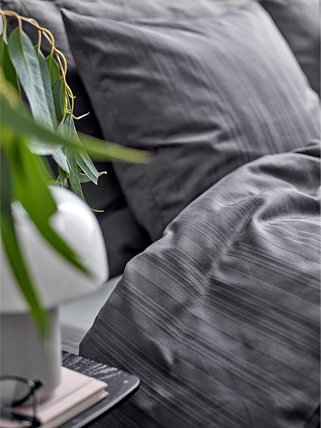 Juego de Funda Nórdica Noble, 140 x 200 cm, gris, con funda de almohada 60 x 63 cm