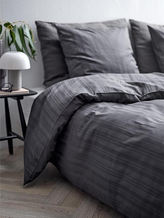 Juego de Funda Nórdica Noble, 140 x 200 cm, gris, con funda de almohada 60 x 63 cm