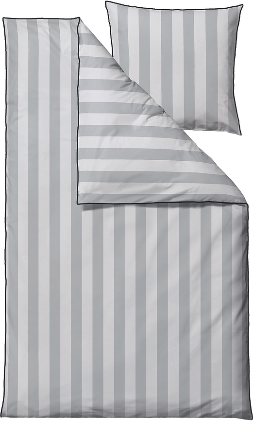 Juego de Funda Nórdica Ray, gris, 140 x 200 cm, funda de almohada 60 x 63 cm, cierre de cremallera