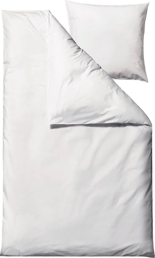 Juego de Funda Nórdica Whisper, 140 x 200 cm, blanca, con funda de almohada 60 x 63 cm, cierre de cremallera