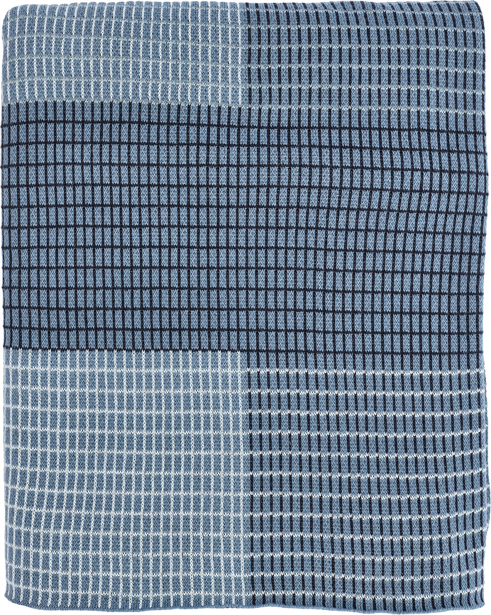 Карирано одеяло Interlace 130 x 170 см индигово