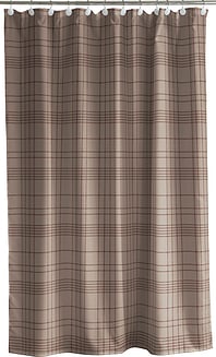 Kúpeľový záves Tartan 180 x 200 cm taupe