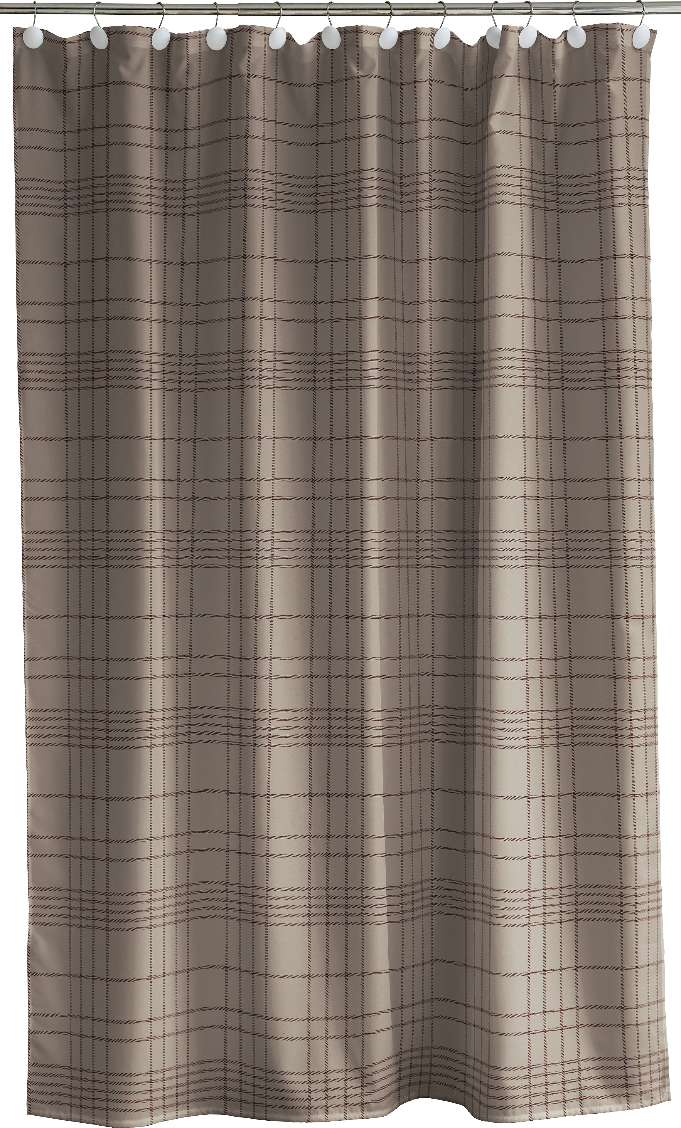 Kúpeľový záves Tartan 180 x 200 cm taupe