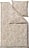 Lenzuola Foliage 155 x 220 cm terracotta con federa per cuscino 80 x 80 cm