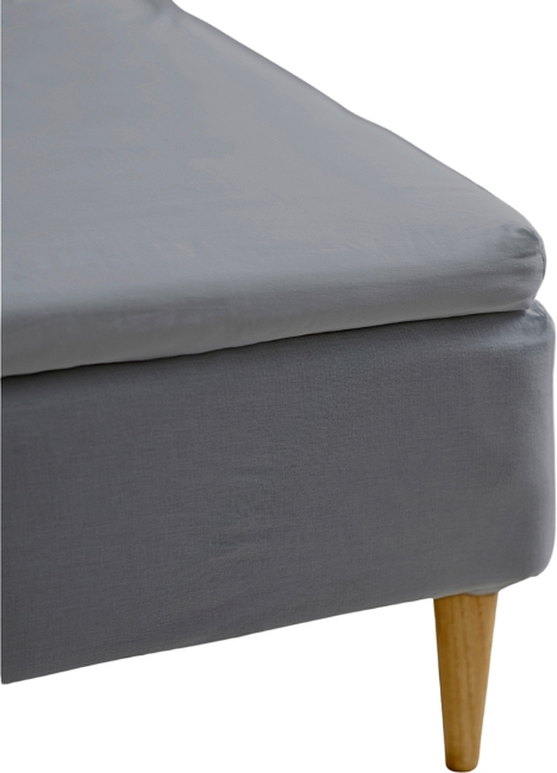 Lenzuolo con elastico Calm 90 x 200 x 8 cm grigiastro