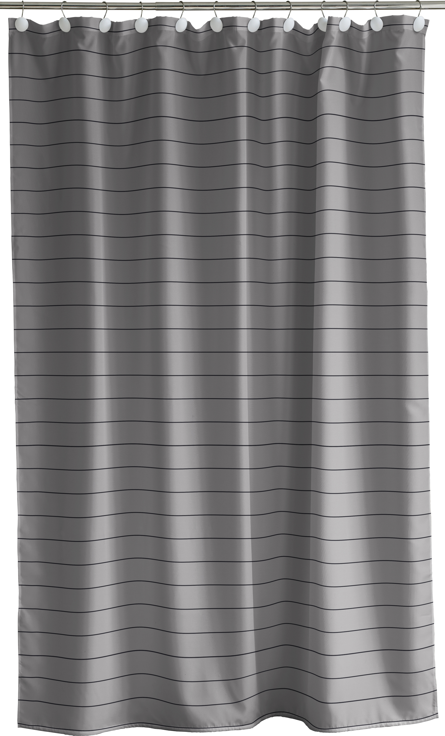 Line Duschvorhang 180 x 200 cm grau
