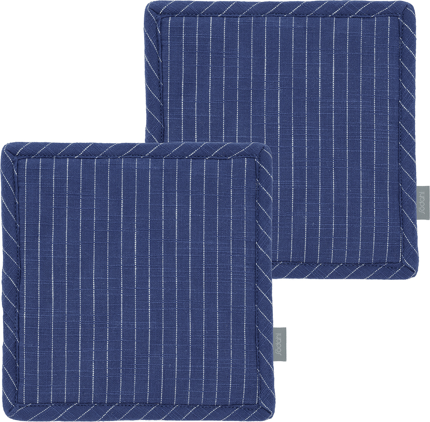 Line Maniques de Cuisine, bleues, Lot de 2