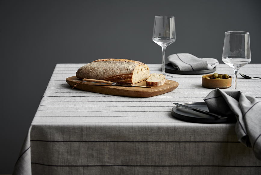 Line Nappe 140 x 320 cm, beige et or