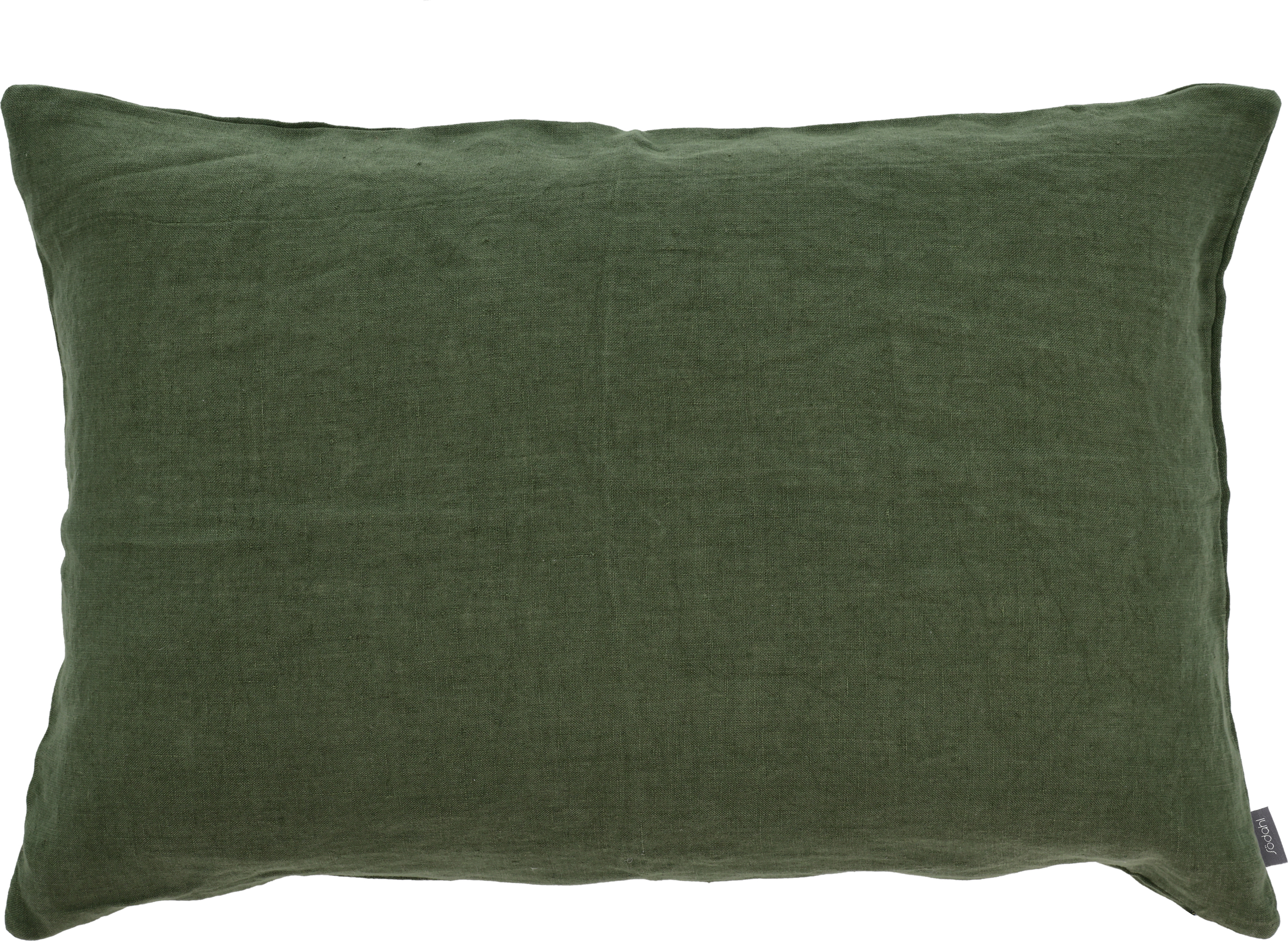 Linen Dekorativer Kissenbezug 40 x 60 cm dunkelgrün