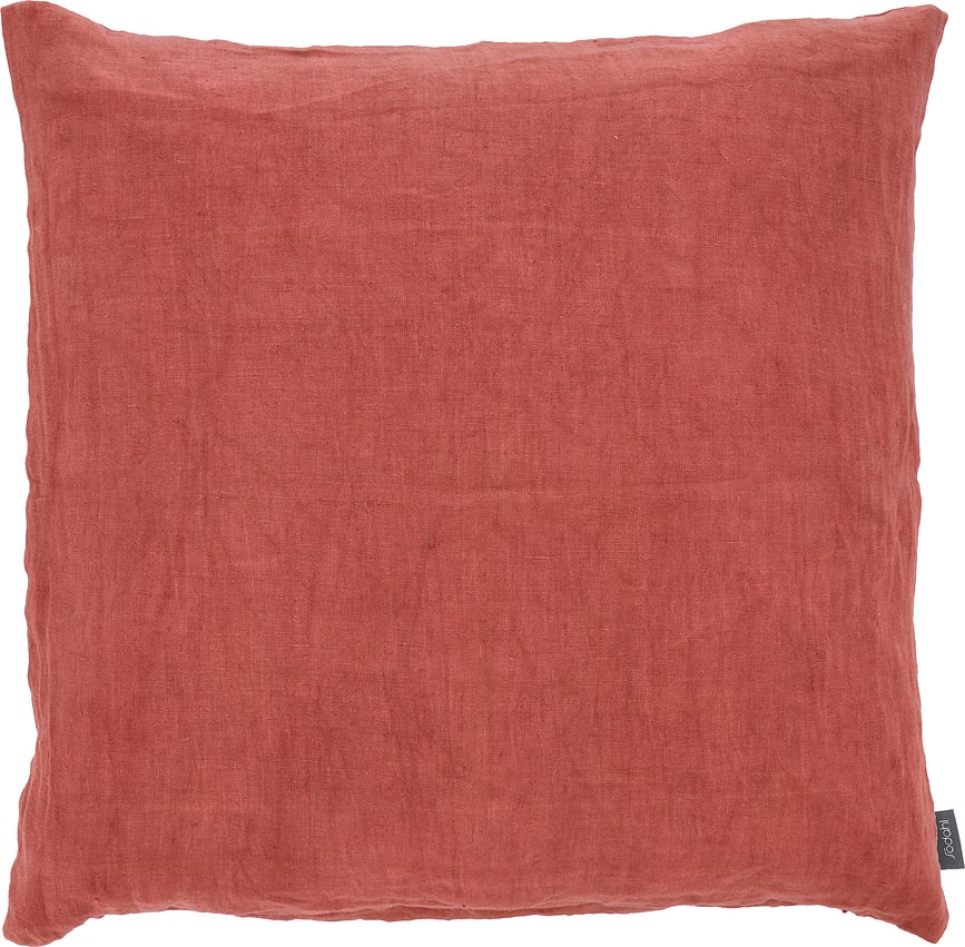 Linen Dekorativer Kissenbezug 50 x 50 cm rot-orange