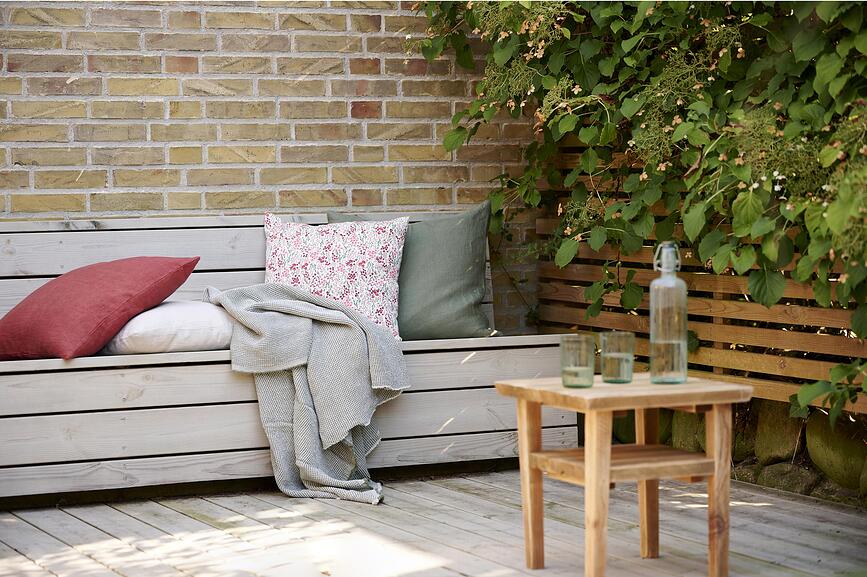 Linen Housse de Coussin 50 x 50 cm, bleu clair