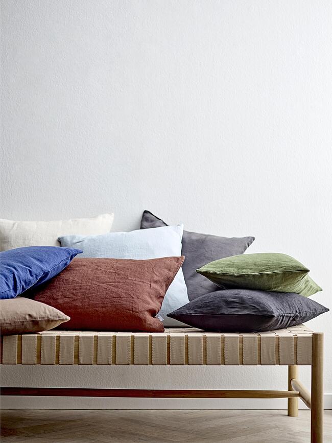 Linen Okrasna prevleka, 40 x 60 cm, kavna