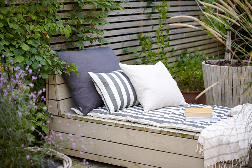 Linen Oreiller 60 x 80 cm, gris