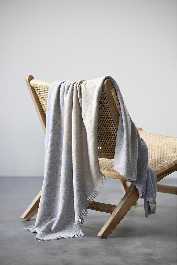 Manta de lana merino Södahl, 130 x 200 cm, gris