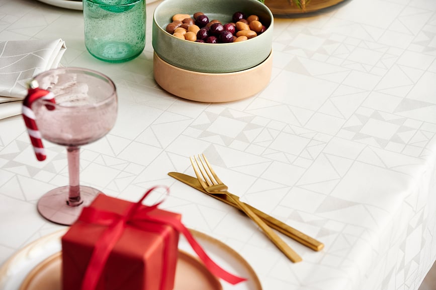 Mantel de damasco Star Damask, 140 x 320 cm, verde