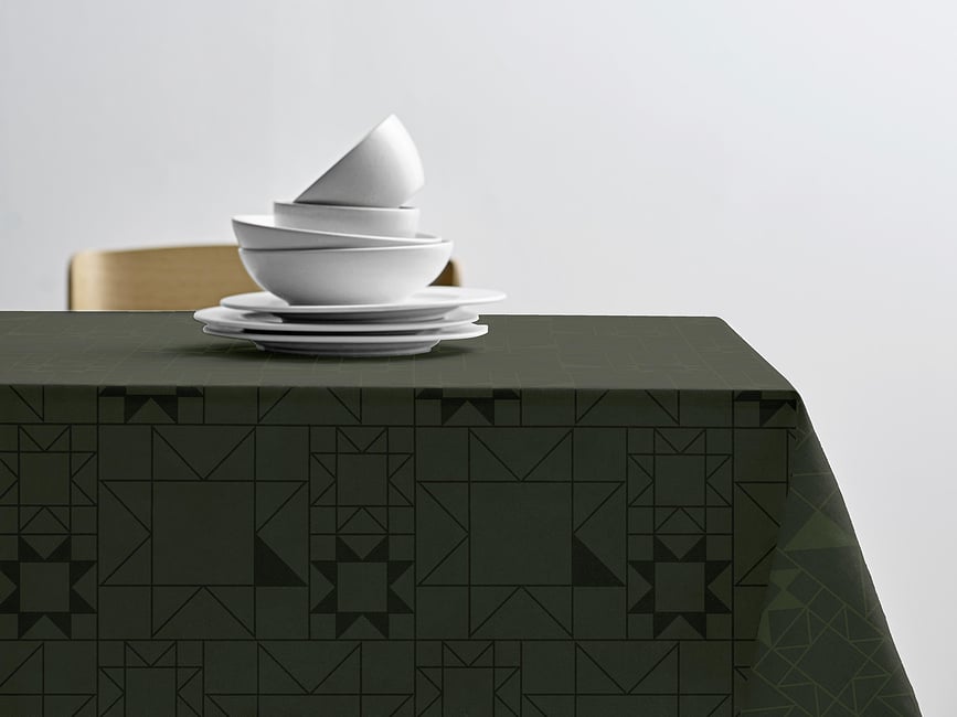 Mantel Star Damask de 140 x 370 cm, rojo