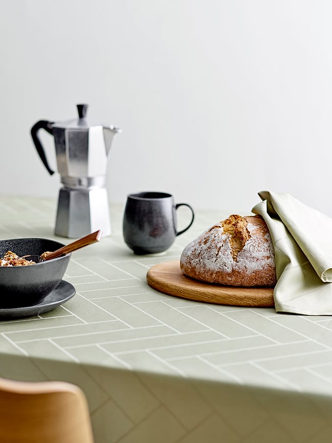 Mantel damasco Tiles, 140 x 270 cm, gris