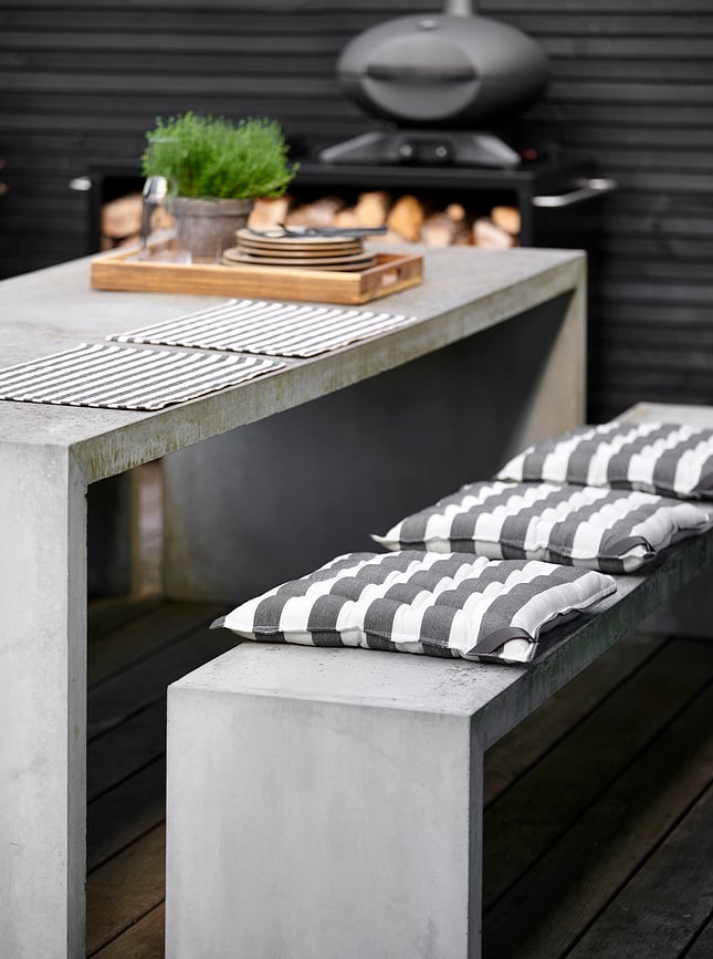 Manteles Individuales a rayas Statement, 33 x 48 cm, azules, 2 unidades