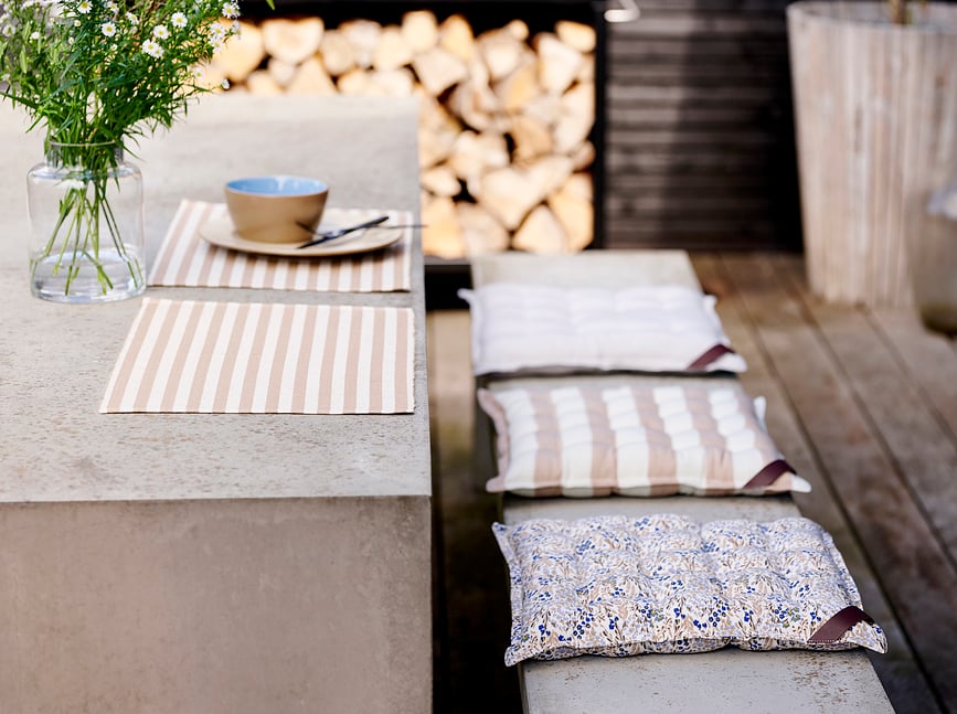 Manteles Individuales a rayas Statement, 33 x 48 cm, azules, 2 unidades